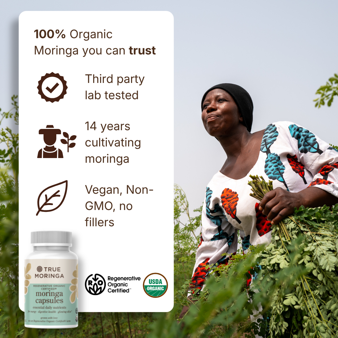 Regenerative Organic Moringa Capsules - True Moringa