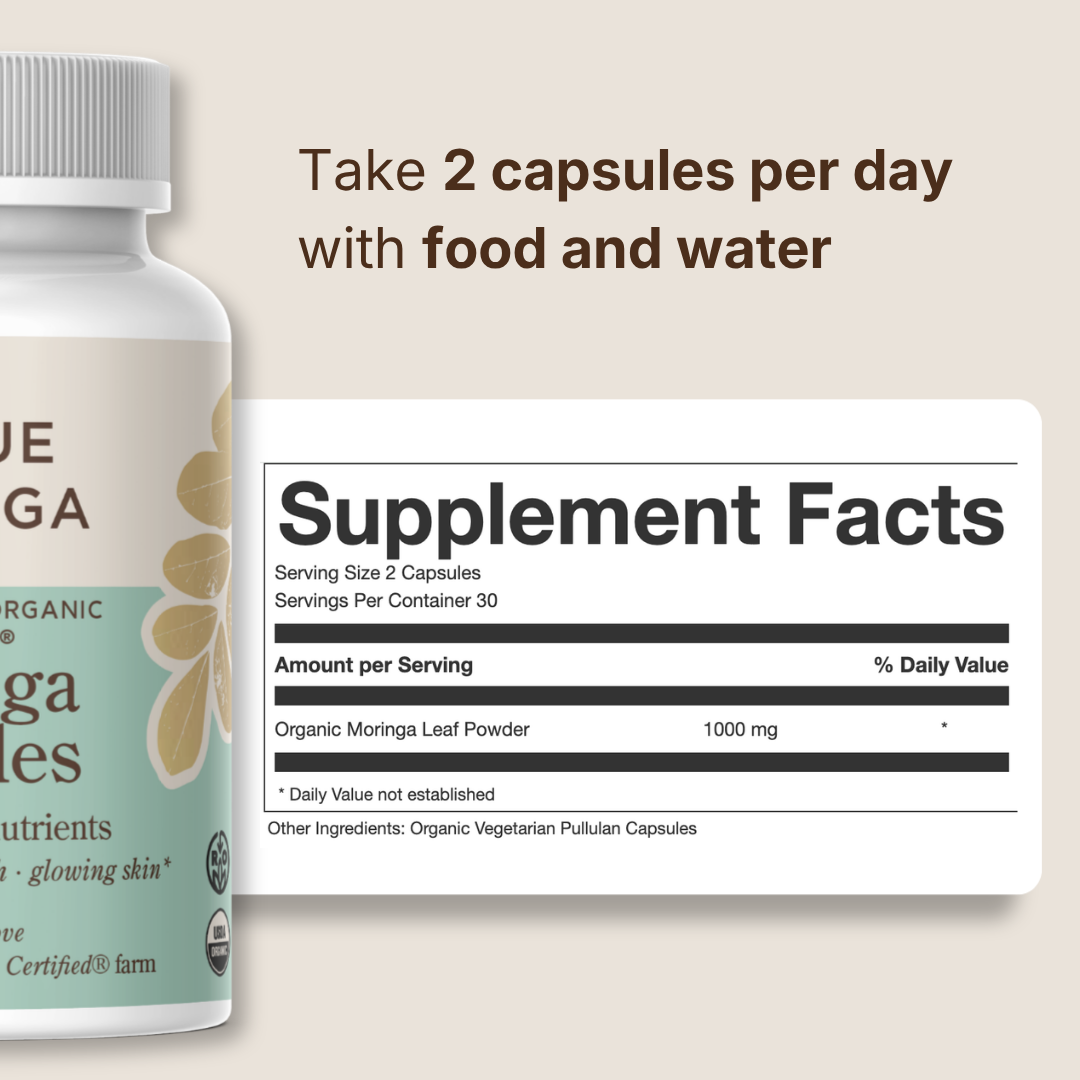 Regenerative Organic Moringa Capsules - True Moringa