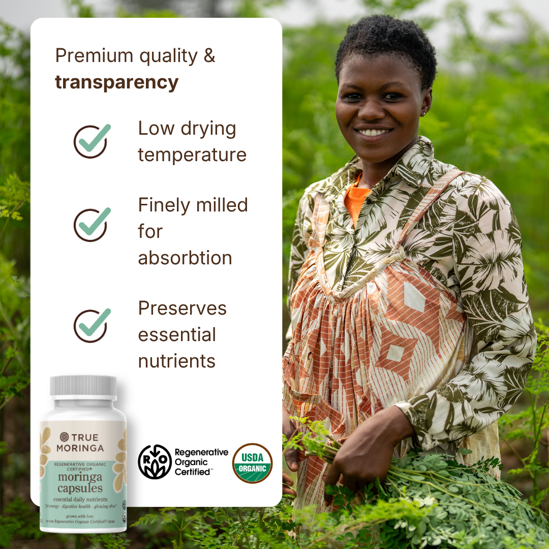 Regenerative Organic Moringa Capsules - True Moringa
