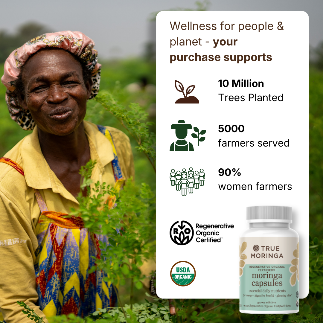 Regenerative Organic Moringa Capsules - True Moringa