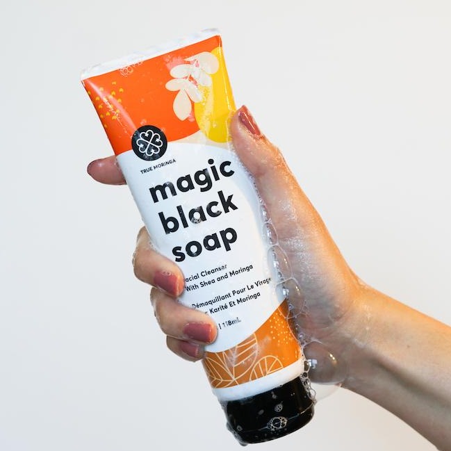 Magic Black Soap Facial Cleanser (4 fl oz) - True Moringa